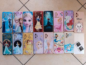 Set 15 cover principesse disney + vetro protettivo