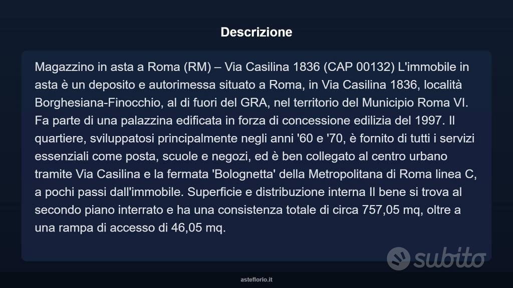 Immobile in asta di 757 m² a Roma - Vista 4