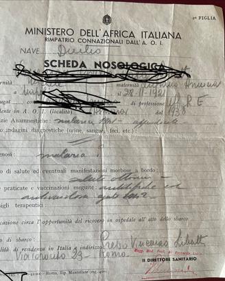 Scheda nosologica storica 