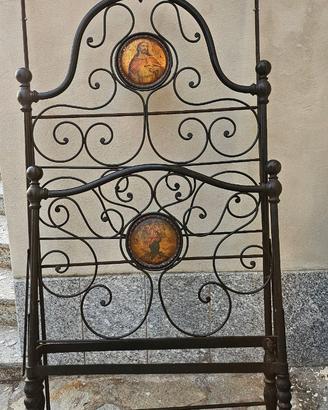 Letto singolo in ferro battuto