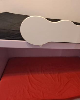 Letto a castello lilla, inferiore piazza e mezza