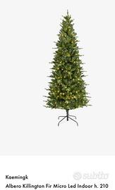 Albero di Natale luci led incorporati 210cm