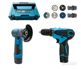 Kit Trapano avvitatore 12V più Smerigliatrice 12V 