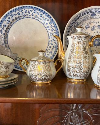 Servizio da caffè Bavaria porcellana e oro