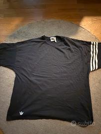 Adidas Originals T-Shirt Nera Uomo XL|trefoli 3
