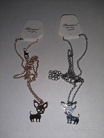 CHIHUAHUA CANE COLLANE+ORECCHINI