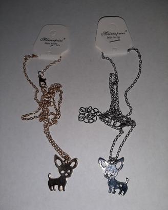 CHIHUAHUA CANE COLLANE+ORECCHINI