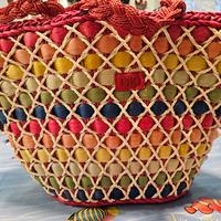 Borsa colorata in paglia