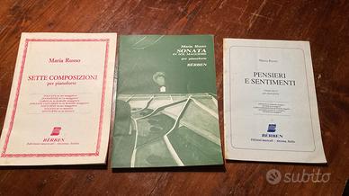 Tre spartiti pianoforte Maria Russo
