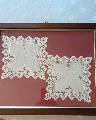 quadro con pizzo a tombolo