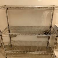 Scaffale acciaio cromato