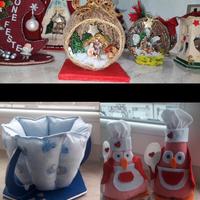 Addobbi natale , scatole, pupazzi