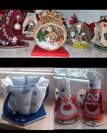 Addobbi natale , scatole, pupazzi