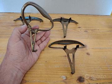 Attaccapanni d'epoca vero ottone