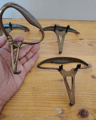 Attaccapanni d'epoca vero ottone