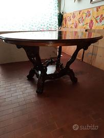 TAVOLO NOCE MASSELLO DELLA METÀ DELL'800