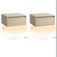 2 COMODINI CON LUCE INCLUSA