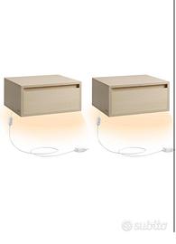 2 COMODINI CON LUCE INCLUSA