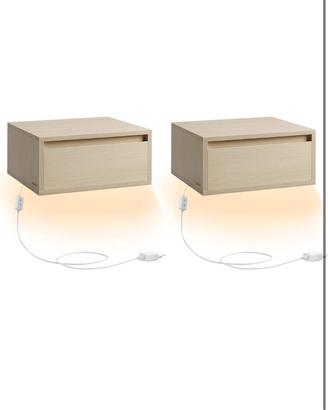 2 COMODINI CON LUCE INCLUSA