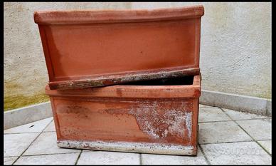 Portafiori cassetta terracotta Italia, liscia
