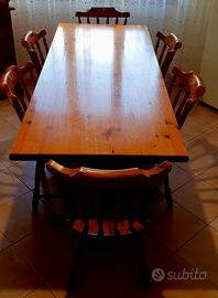 Tavolo in legno massello + 6 sedie