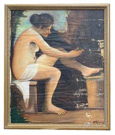 Dipinto Olio su tela Nudo di donna cm 50x60