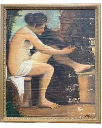 Dipinto Olio su tela Nudo di donna cm 50x60