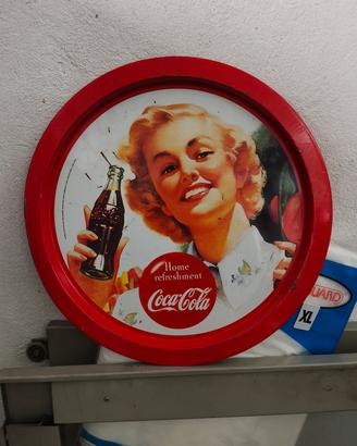 vassoio rotondo in metallo da collezione Coca-Cola