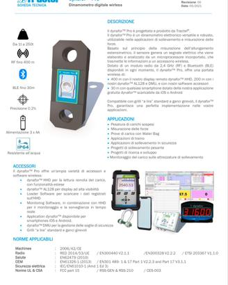 Dinamometro tractel dynafor pro 1T