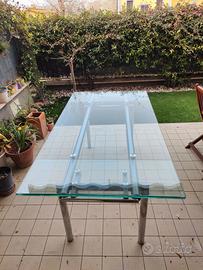 Tavolo cristallo allungabile 