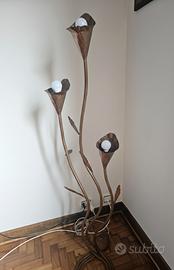 PIANTANA IN RAME 3 LUCI