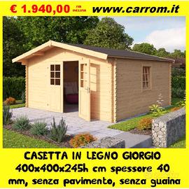 CASETTA IN LEGNO GIORGIO 400x400x245h cm 40mm spes