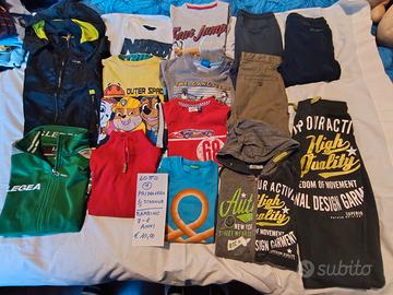 LOTTO VESTITI PRIMAVERA BAMBINO 7/8 ANNI