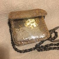 Borsa nuova con tracolla di paillettes