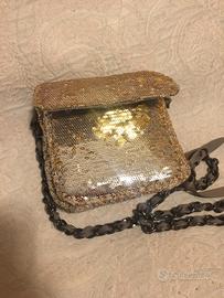 Borsa nuova con tracolla di paillettes
