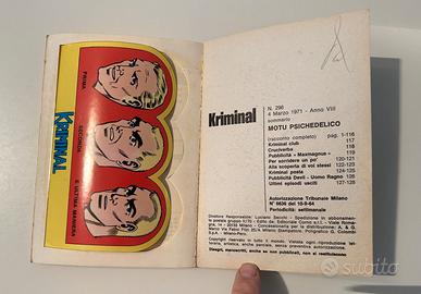 Kriminal - 6 nr - 1 con adesivi - anche singoli