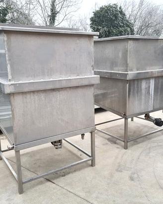 2 cisterne inox con coperchio usate