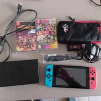 Nintendo Switch con 2 giochi e custodia