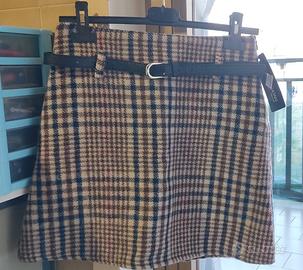 Gonna di lana quadrettata S