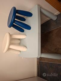 set Ikea mammut: tavolino + 2 sgabelli