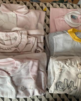 Lotto di 27 capi abbigliamento neonata/bambina