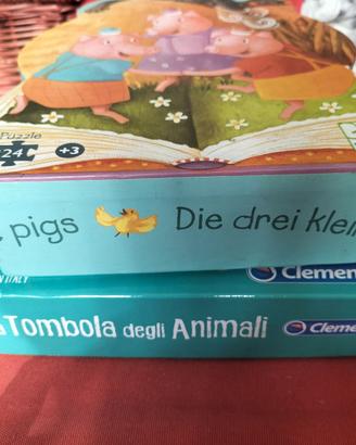 Lotto bambini puzzle + tombola degli animali