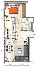 Bilocale 70 mq con GARAGE PRIVATO