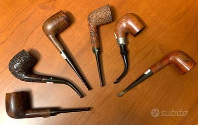 Collezione di 6 pipe fumate italiane e straniere