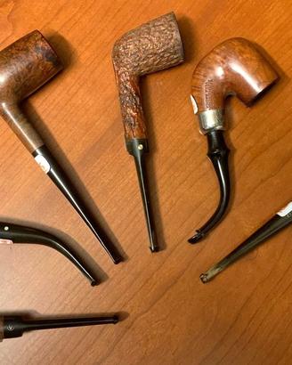 Collezione di 6 pipe fumate italiane e straniere