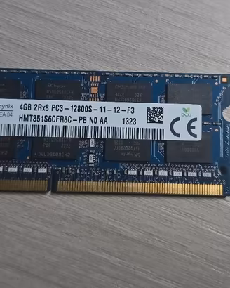 Memoria RAM 4GB DDR3 SODIMM PC3-12800S SK Hynix
