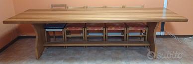 Splendido Tavolo in Legno Massiccio – L 3m P 92 cm
