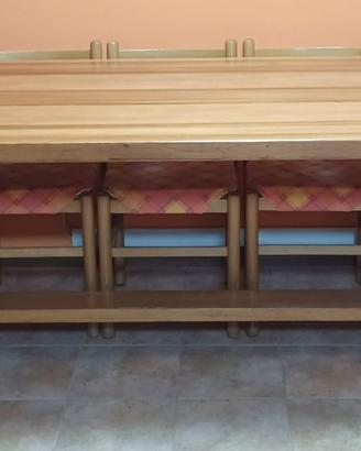 Splendido Tavolo in Legno Massiccio – L 3m P 92 cm