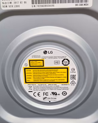 Masterizzatore DVD 24X  LG. Sata