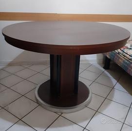Tavolo tondo allungabile per sala + 4 sedie